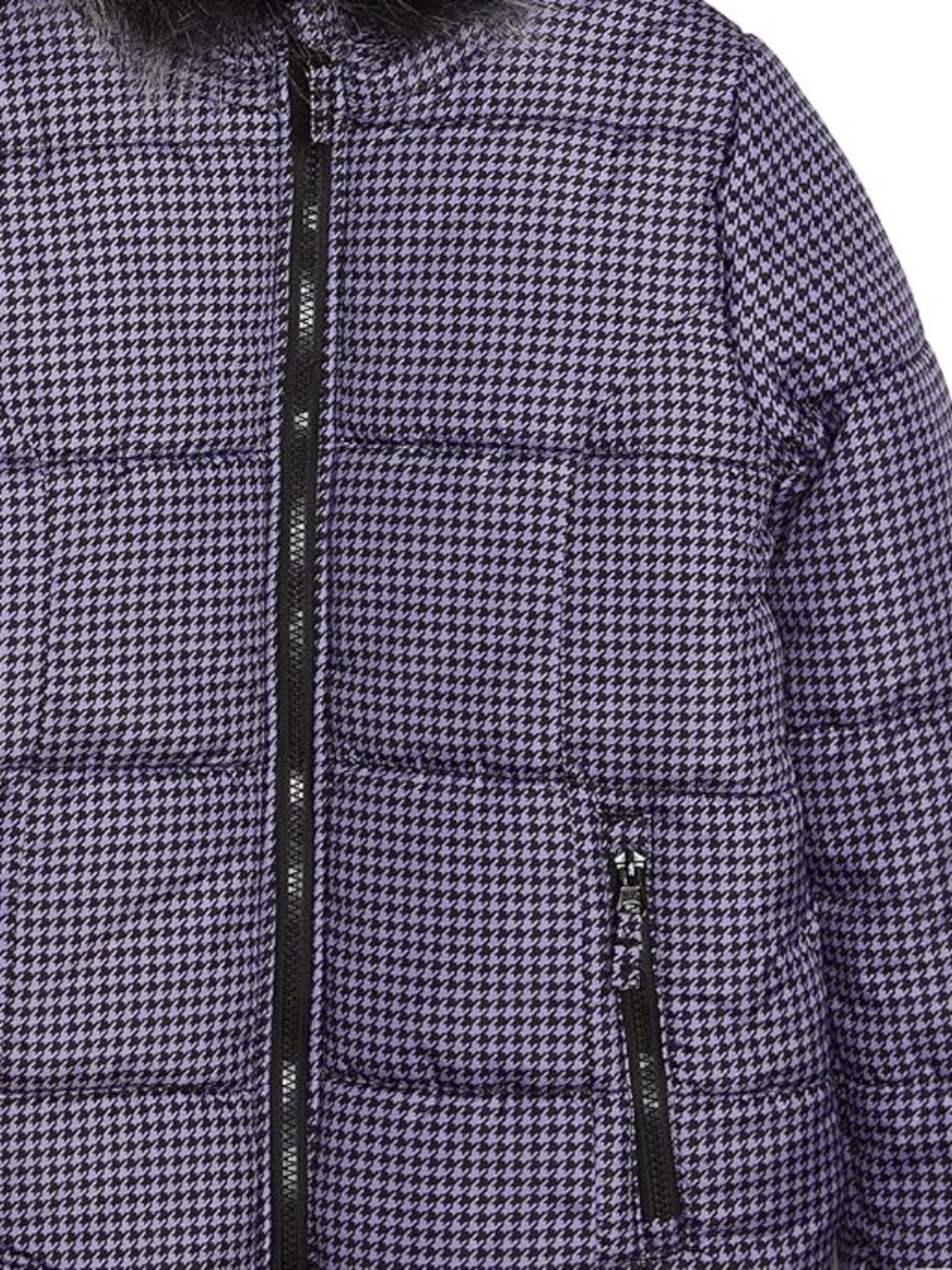 London Fog Girls Purple Black Puffer Jacket Hooded Winter Coat 4T NWT - Picture 4 of 11